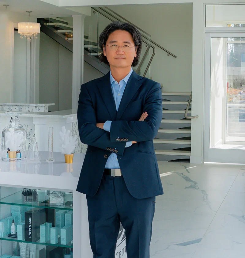 Dr. John J.W. Lee in the practice showroom